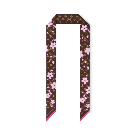 LV Louis Vuitton x Takashi Murakami Cherry Blossom / Bandeau Scarf Sakura - Picture 1 of 6
